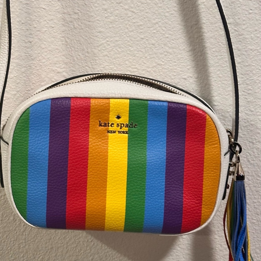 Kate Spade Rainbow Striped Crossbody Bag